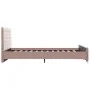 Estructura de cama de terciopelo rosa 140x200 cm de vidaXL, Camas y somieres - Ref: Foro24-286826, Precio: 328,71 €, Descuent...