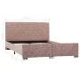 Estructura de cama de terciopelo rosa 140x200 cm de vidaXL, Camas y somieres - Ref: Foro24-286826, Precio: 328,71 €, Descuent...