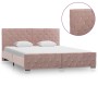 Estructura de cama de terciopelo rosa 160x200 cm de vidaXL, Camas y somieres - Ref: Foro24-286827, Precio: 357,31 €, Descuent...