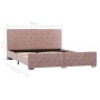 Estructura de cama de terciopelo rosa 160x200 cm de vidaXL, Camas y somieres - Ref: Foro24-286827, Precio: 357,31 €, Descuent...