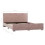 Pink velvet bed frame 160x200 cm by vidaXL, Beds and slatted bases - Ref: Foro24-286827, Price: 354,38 €, Discount: %