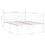 Bettgestell mit Lattenrost aus weißem Metall, 180 x 200 cm von vidaXL, Betten und Lattenroste - Ref: Foro24-284452, Preis: 15...