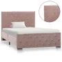 Estructura de cama de terciopelo rosa 100x200 cm de vidaXL, Camas y somieres - Ref: Foro24-286824, Precio: 213,11 €, Descuent...