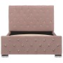 Estructura de cama de terciopelo rosa 100x200 cm de vidaXL, Camas y somieres - Ref: Foro24-286824, Precio: 220,41 €, Descuent...