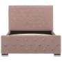 Estructura de cama de terciopelo rosa 100x200 cm de vidaXL, Camas y somieres - Ref: Foro24-286824, Precio: 213,11 €, Descuent...