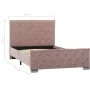 Estructura de cama de terciopelo rosa 100x200 cm de vidaXL, Camas y somieres - Ref: Foro24-286824, Precio: 213,11 €, Descuent...