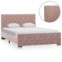 Estructura de cama de terciopelo rosa 120x200 cm de vidaXL, Camas y somieres - Ref: Foro24-286825, Precio: 308,51 €, Descuent...