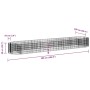 Arriate de gaviones de hierro galvanizado 500x100x50 cm