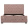 Pink velvet bed frame 120x200 cm by vidaXL, Beds and slatted bases - Ref: Foro24-286825, Price: 331,58 €, Discount: %