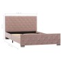 Estructura de cama de terciopelo rosa 120x200 cm de vidaXL, Camas y somieres - Ref: Foro24-286825, Precio: 308,51 €, Descuent...