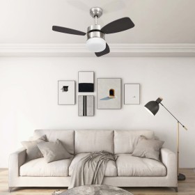 Deckenventilator mit Licht und dunkelbrauner Steuerung 76 cm von vidaXL, Deckenventilatoren - Ref: Foro24-51493, Preis: 115,2...