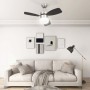 Ceiling fan with light with dark brown control 76 cm by vidaXL, Ceiling fans - Ref: Foro24-51493, Price: 115,24 €, Discount: %