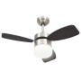 Ceiling fan with light with dark brown control 76 cm by vidaXL, Ceiling fans - Ref: Foro24-51493, Price: 115,24 €, Discount: %