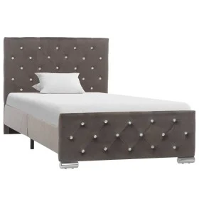 Gray velvet bed frame 90x200 cm by vidaXL, Beds and slatted bases - Ref: Foro24-286829, Price: 229,82 €, Discount: %