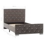 Estructura de cama de terciopelo gris 90x200 cm de vidaXL, Camas y somieres - Ref: Foro24-286829, Precio: 215,38 €, Descuento: %