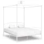 Weißer Himmelbettrahmen aus Metall, 160 x 200 cm von vidaXL, Betten und Lattenroste - Ref: Foro24-284472, Preis: 231,62 €, Ra...