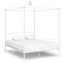 Weißer Himmelbettrahmen aus Metall, 160 x 200 cm von vidaXL, Betten und Lattenroste - Ref: Foro24-284472, Preis: 236,52 €, Ra...
