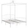Weißer Himmelbettrahmen aus Metall, 160 x 200 cm von vidaXL, Betten und Lattenroste - Ref: Foro24-284472, Preis: 236,52 €, Ra...