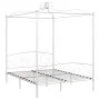 White metal canopy bed frame 160x200 cm by vidaXL, Beds and slatted bases - Ref: Foro24-284472, Price: 231,62 €, Discount: %