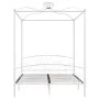 Weißer Himmelbettrahmen aus Metall, 160 x 200 cm von vidaXL, Betten und Lattenroste - Ref: Foro24-284472, Preis: 231,62 €, Ra...