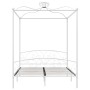 Weißer Himmelbettrahmen aus Metall, 160 x 200 cm von vidaXL, Betten und Lattenroste - Ref: Foro24-284472, Preis: 236,52 €, Ra...