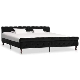 Bettgestell aus schwarzem Samt, 200 x 200 cm von vidaXL, Betten und Lattenroste - Ref: Foro24-288556, Preis: 382,47 €, Rabatt: %