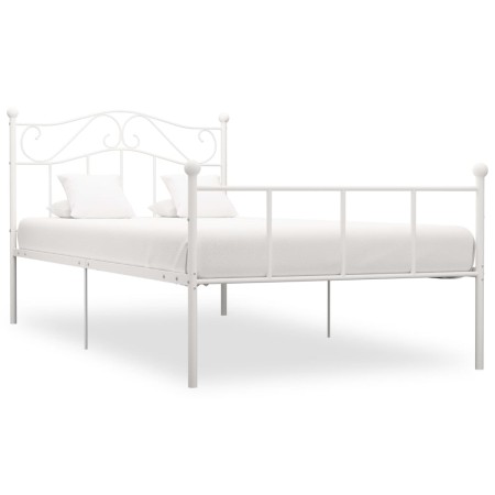 Bettgestell aus weißem Metall, 90 x 200 cm von vidaXL, Betten und Lattenroste - Ref: Foro24-284516, Preis: 113,86 €, Rabatt: %