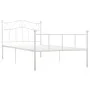 White metal bed frame 90x200 cm by vidaXL, Beds and slatted bases - Ref: Foro24-284516, Price: 102,58 €, Discount: %