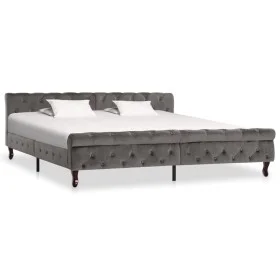 Grauer Samtbettrahmen 200x200 cm von vidaXL, Betten und Lattenroste - Ref: Foro24-288563, Preis: 386,60 €, Rabatt: %