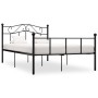 Estructura de cama de metal negro 140x200 cm de vidaXL, Camas y somieres - Ref: Foro24-284526, Precio: 136,22 €, Descuento: %