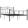 Schwarzer Metallbettrahmen 140x200 cm von vidaXL, Betten und Lattenroste - Ref: Foro24-284526, Preis: 136,31 €, Rabatt: %