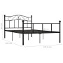 Schwarzer Metallbettrahmen 140x200 cm von vidaXL, Betten und Lattenroste - Ref: Foro24-284526, Preis: 136,31 €, Rabatt: %