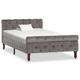 Gray velvet bed frame 100x200 cm by vidaXL, Beds and slatted bases - Ref: Foro24-288558, Price: 252,70 €, Discount: %