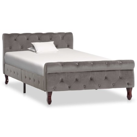 Estructura de cama de terciopelo gris 100x200 cm de vidaXL, Camas y somieres - Ref: Foro24-288558, Precio: 251,01 €, Descuent...