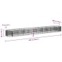 Arriate de gaviones de hierro galvanizado 600x100x50 cm