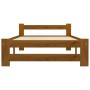 Estructura de cama madera maciza pino marrón miel 90x200 cm