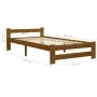 Estructura de cama madera maciza pino marrón miel 90x200 cm de vidaXL, Camas y somieres - Ref: Foro24-322005, Precio: 97,27 €...