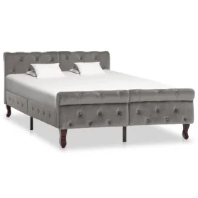 Estructura de cama de terciopelo gris 120x200 cm de vidaXL, Camas y somieres - Ref: Foro24-288559, Precio: 335,84 €, Descuent...