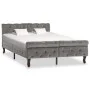 Estructura de cama de terciopelo gris 120x200 cm de vidaXL, Camas y somieres - Ref: Foro24-288559, Precio: 335,84 €, Descuent...