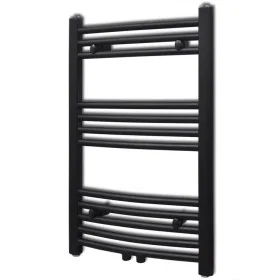Schwarzer gebogener Badheizkörper 500 x 764 mm von vidaXL, Heizkörper - Ref: Foro24-141913, Preis: 69,90 €, Rabatt: %