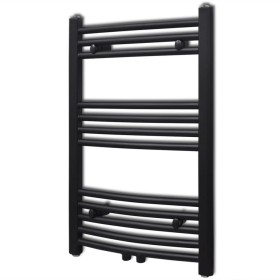 Schwarzer gebogener Badheizkörper 500 x 764 mm von vidaXL, Heizkörper - Ref: Foro24-141913, Preis: 70,87 €, Rabatt: %