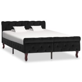 Bettgestell aus schwarzem Samt, 120 x 200 cm von vidaXL, Betten und Lattenroste - Ref: Foro24-288552, Preis: 307,93 €, Rabatt: %
