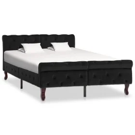 Bettgestell aus schwarzem Samt, 120 x 200 cm von vidaXL, Betten und Lattenroste - Ref: Foro24-288552, Preis: 303,30 €, Rabatt: %
