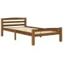 Bettgestell aus massivem Kiefernholz, honigbraun, 100 x 200 cm von vidaXL, Betten und Lattenroste - Ref: Foro24-322076, Preis...