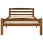 Bettgestell aus massivem Kiefernholz, honigbraun, 100 x 200 cm von vidaXL, Betten und Lattenroste - Ref: Foro24-322076, Preis...