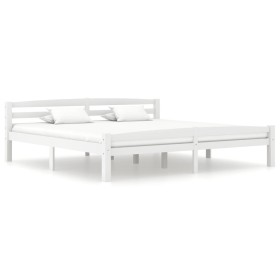 Solid white pine wood bed frame 180x200 cm by vidaXL, Beds and slatted bases - Ref: Foro24-322073, Price: 147,00 €, Discount: %