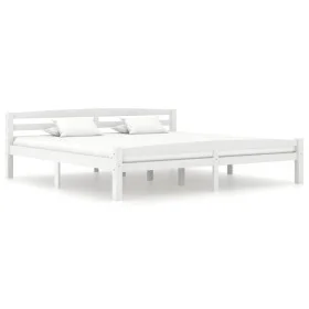 Solid white pine wood bed frame 180x200 cm by vidaXL, Beds and slatted bases - Ref: Foro24-322073, Price: 144,85 €, Discount: %