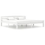 Estructura de cama de madera maciza de pino blanca 180x200 cm de vidaXL, Camas y somieres - Ref: Foro24-322073, Precio: 150,7...