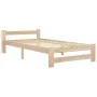 Estructura de cama de madera maciza de pino 100x200 cm de vidaXL, Camas y somieres - Ref: Foro24-321992, Precio: 93,18 €, Des...