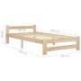 Estructura de cama de madera maciza de pino 100x200 cm de vidaXL, Camas y somieres - Ref: Foro24-321992, Precio: 82,85 €, Des...